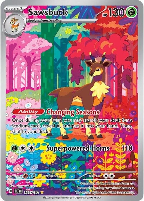 Sawsbuck 166/162 (SV05: Temporal Forces)  - Holofoil | Good Games Cannington
