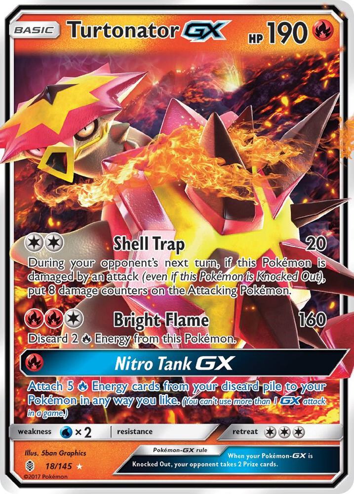 Turtonator GX 18/145 (SM - Guardians Rising)  - Holofoil | Good Games Cannington