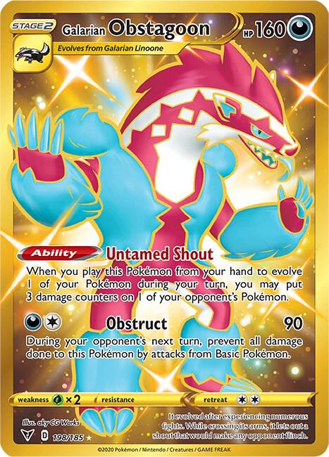 Galarian Obstagoon Secret 198/185 (SWSH04: Vivid Voltage)  - Holofoil | Good Games Cannington