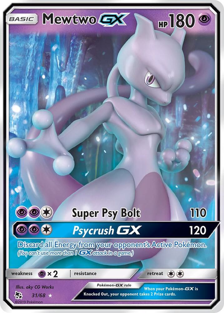 Mewtwo GX 31/68 (Hidden Fates)  - Holofoil | Good Games Cannington