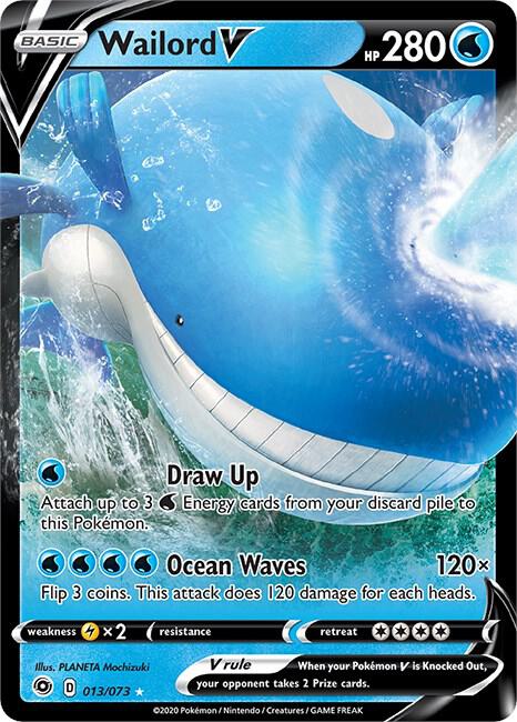 Wailord V 013/073 (Champion's Path)  - Holofoil | Good Games Cannington