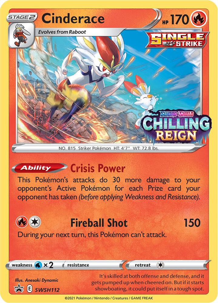 Cinderace SWSH112 Prerelease (SWSH: Sword & Shield Promo Cards)  - Holofoil | Good Games Cannington