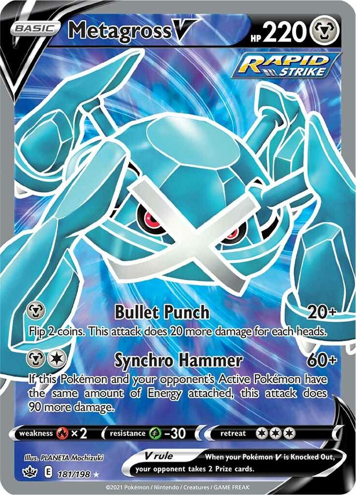 Metagross V Full Art (SWSH06: Chilling Reign)  - Holofoil | Good Games Cannington