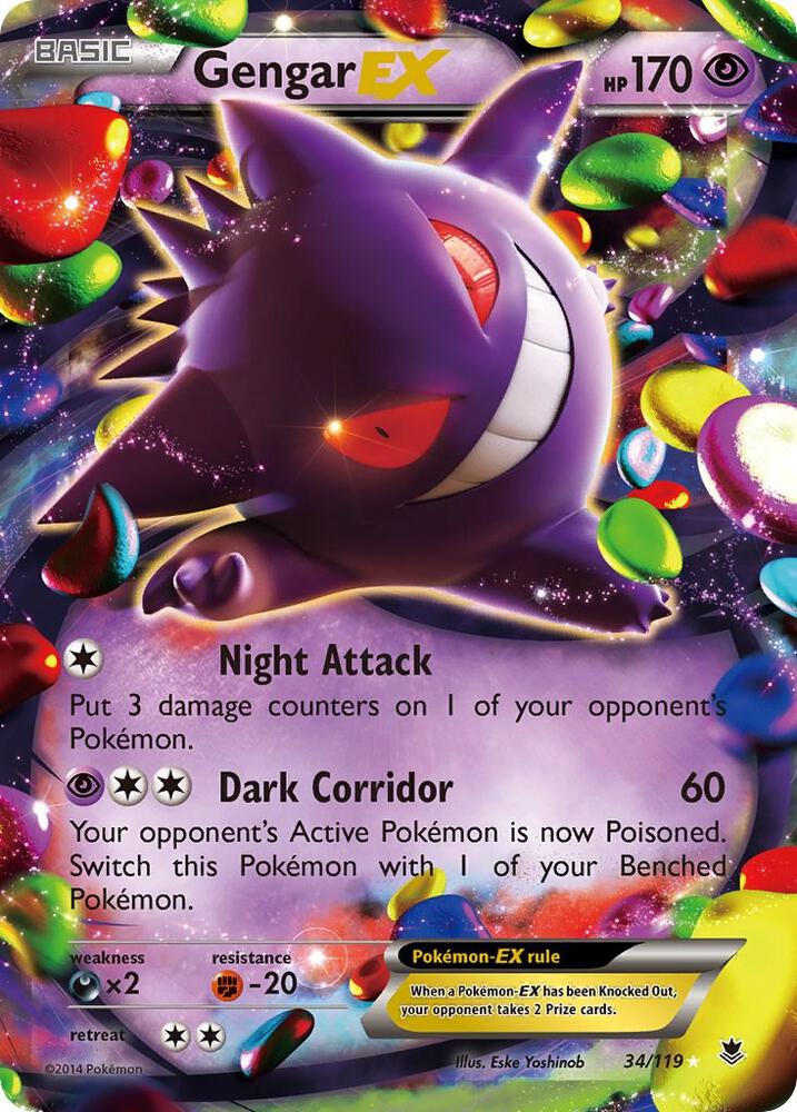 Gengar EX 34/119 (XY - Phantom Forces)  - Holofoil | Good Games Cannington