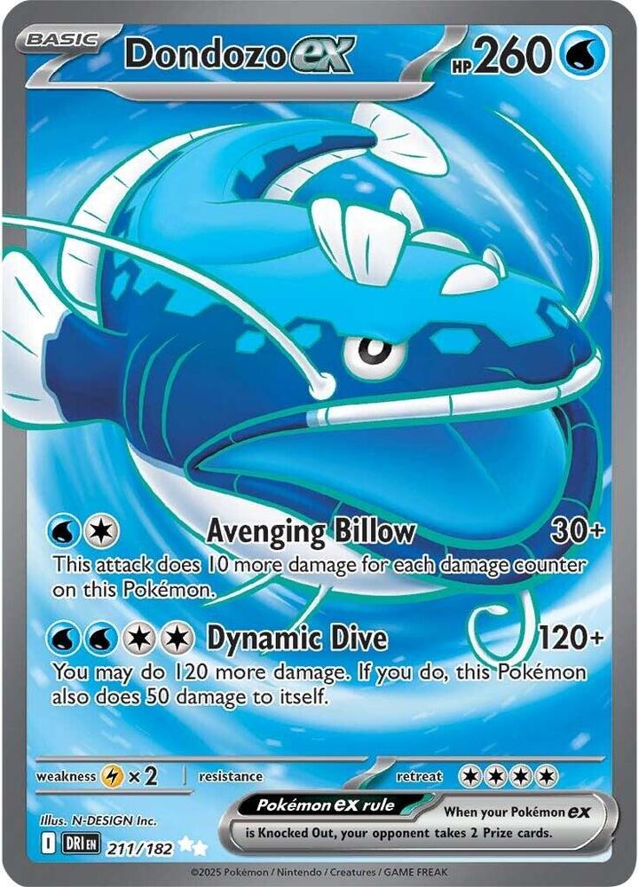 Dondozo ex 211/182 (SV10: Destined Rivals)  - Holofoil | Good Games Cannington
