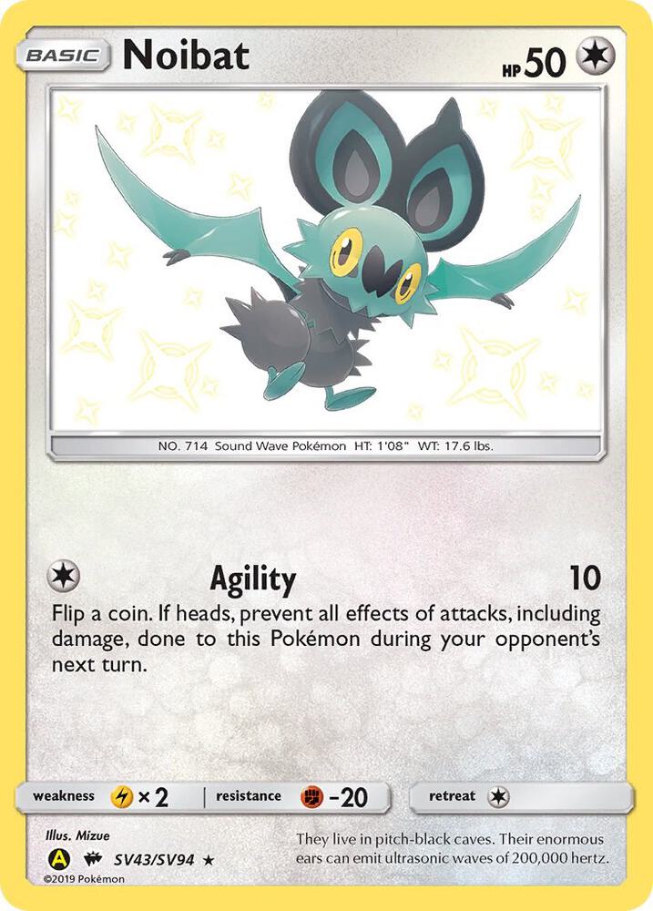 Noibat SV43/SV94 (Hidden Fates: Shiny Vault)  - Holofoil | Good Games Cannington