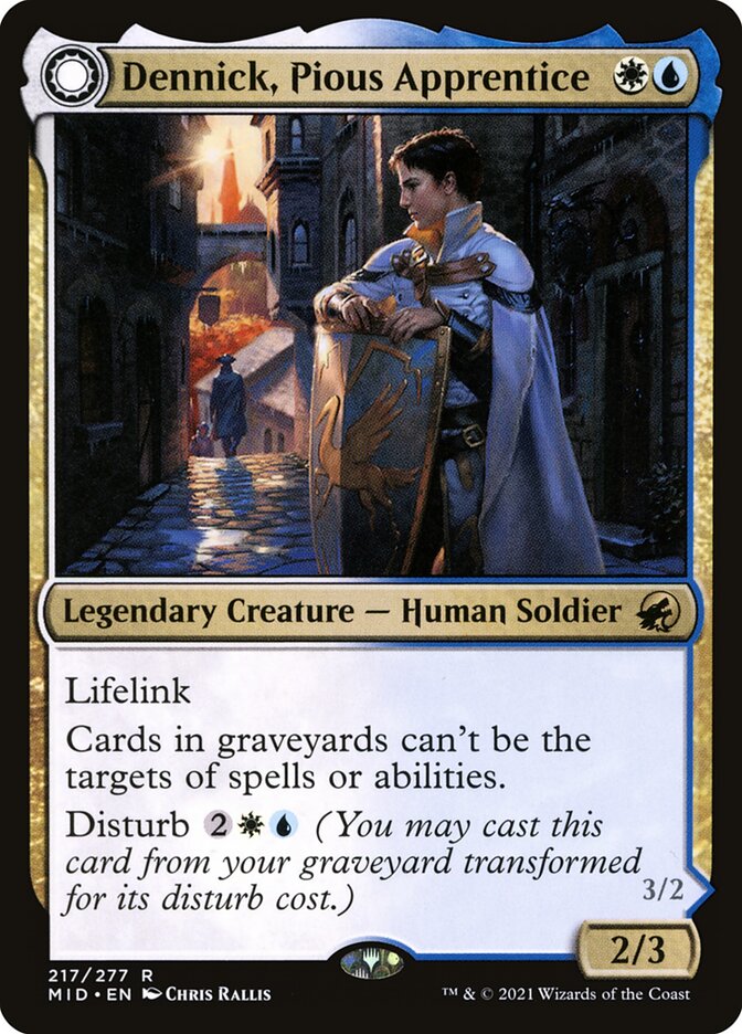 Dennick, Pious Apprentice // Dennick, Pious Apparition 217 (Innistrad: Midnight Hunt)  | Good Games Cannington