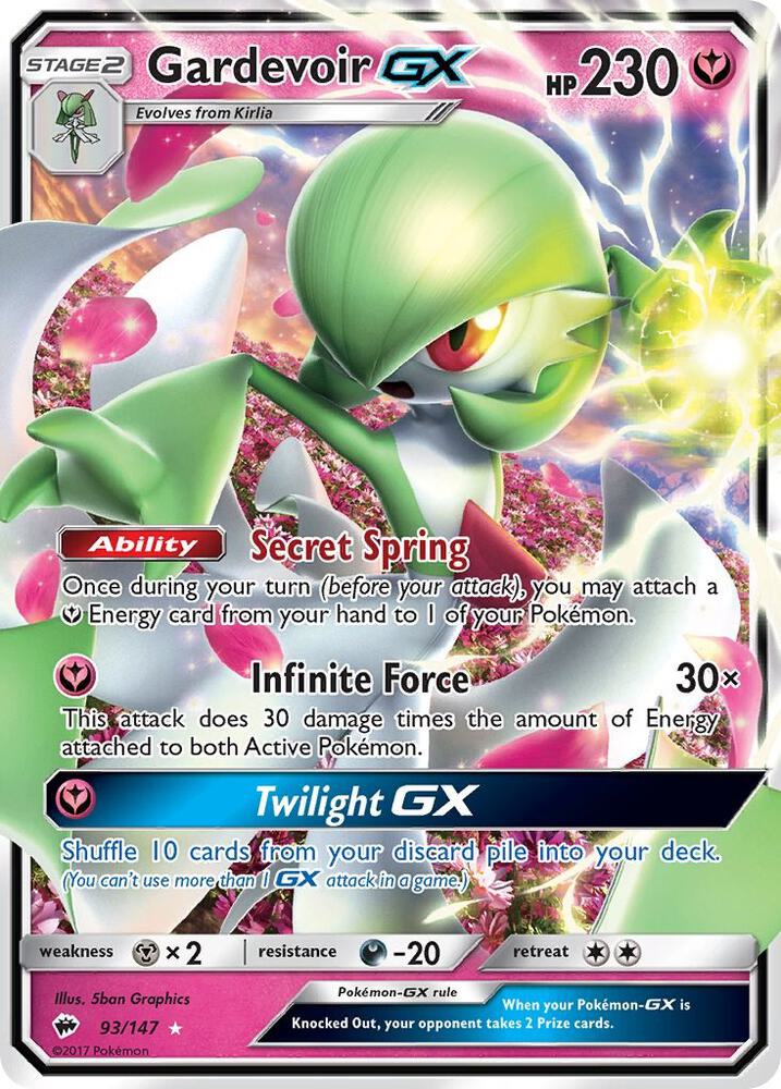 Gardevoir GX 93/147 (SM - Burning Shadows)  - Holofoil | Good Games Cannington