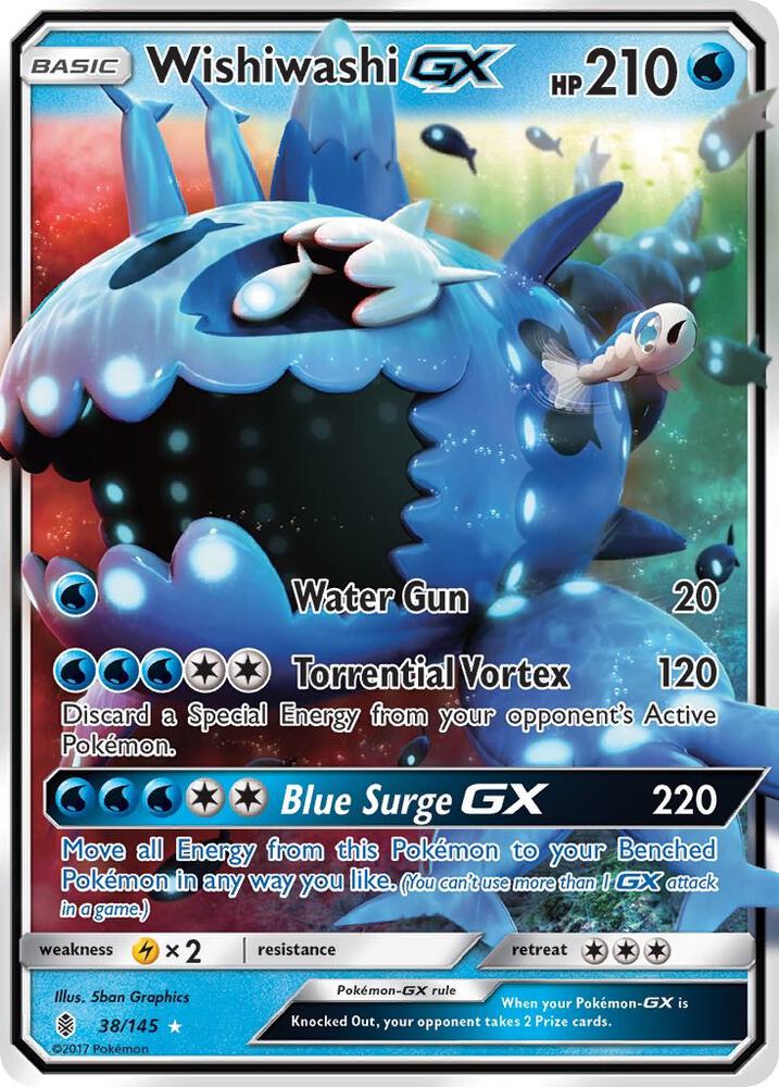 Wishiwashi GX 38/145 (SM - Guardians Rising)  - Holofoil | Good Games Cannington