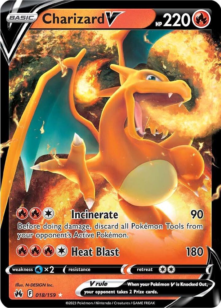 Charizard V 018/159 (Crown Zenith)  - Holofoil | Good Games Cannington