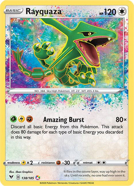 Rayquaza 138/185 (SWSH04: Vivid Voltage)  - Holofoil | Good Games Cannington