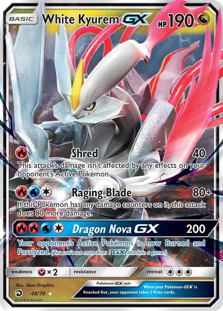 White Kyurem GX 48/70 (Dragon Majesty)  - Holofoil | Good Games Cannington