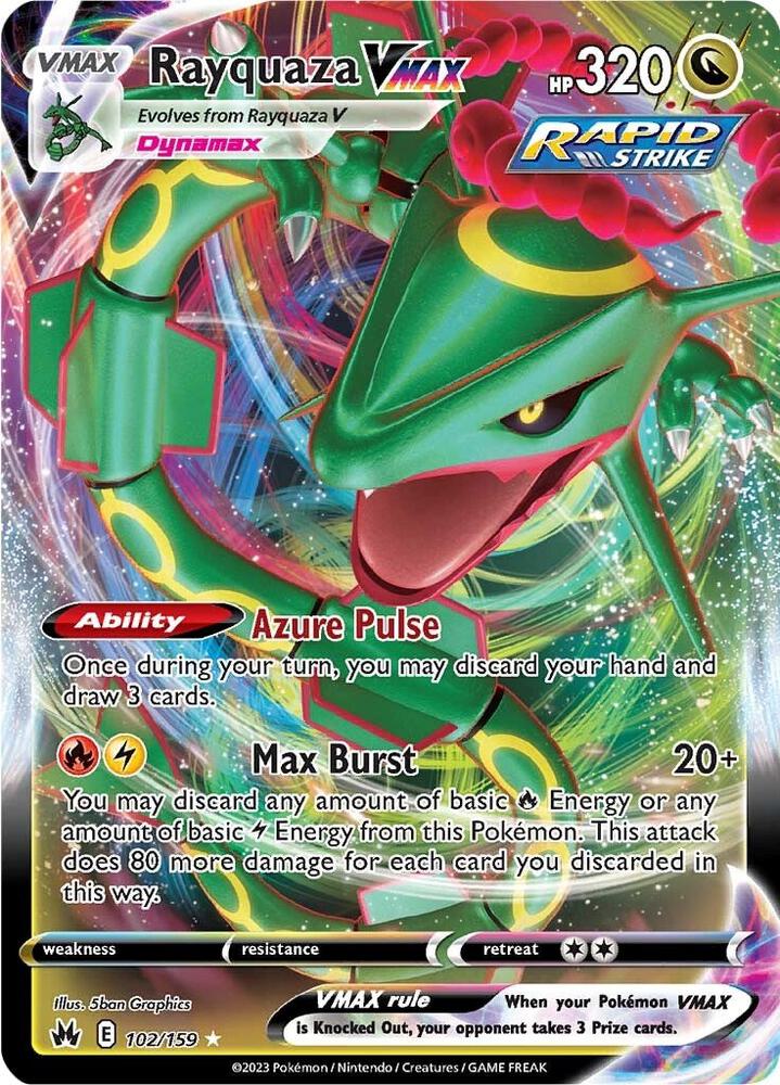 Rayquaza VMAX 102 102/159 (Crown Zenith)  - Holofoil | Good Games Cannington