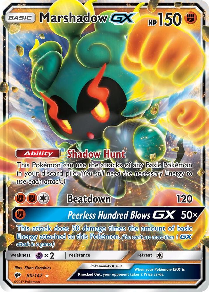 Marshadow GX 80/147 (SM - Burning Shadows)  - Holofoil | Good Games Cannington