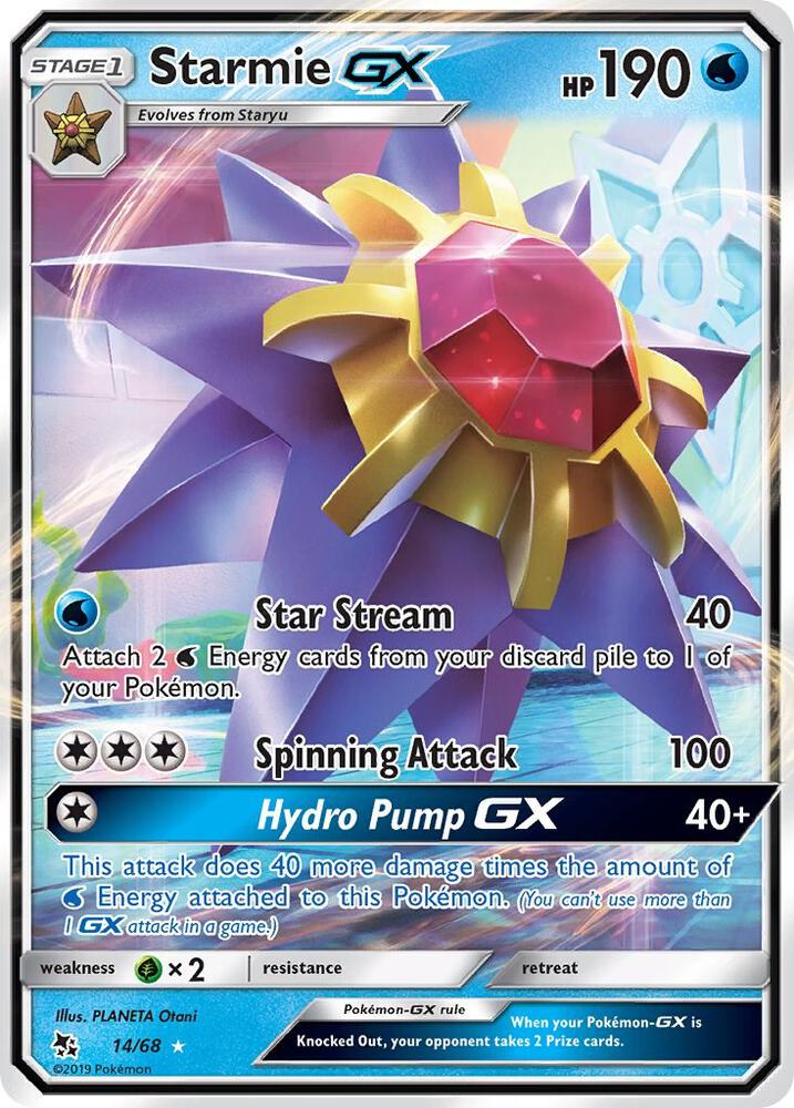 Starmie GX 14/68 (Hidden Fates)  - Holofoil | Good Games Cannington