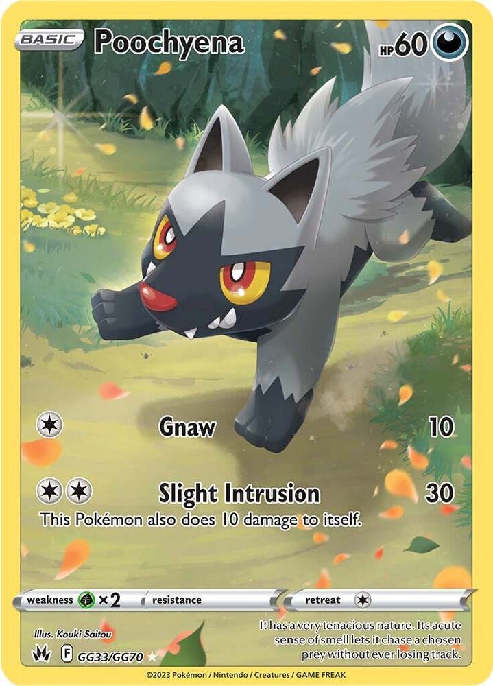 Poochyena GG33/GG70 (Crown Zenith: Galarian Gallery)  - Holofoil | Good Games Cannington