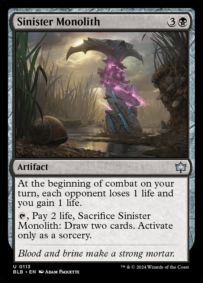 Sinister Monolith 113 (Bloomburrow)  - Foil | Good Games Cannington