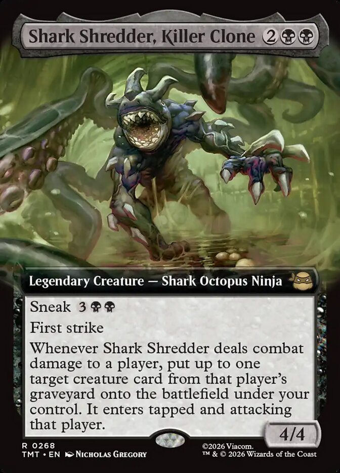 Shark Shredder, Killer Clone 268/190 (Teenage Mutant Ninja Turtles)  - Extended Art Foil | Good Games Cannington