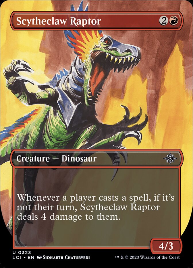 Scytheclaw Raptor 323 (The Lost Caverns of Ixalan)  - Borderless Foil | Good Games Cannington