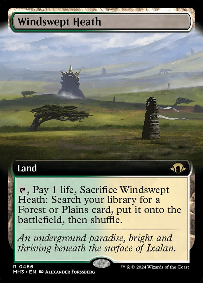 Windswept Heath Extended Art 466 (Modern Horizons 3)  - Foil | Good Games Cannington