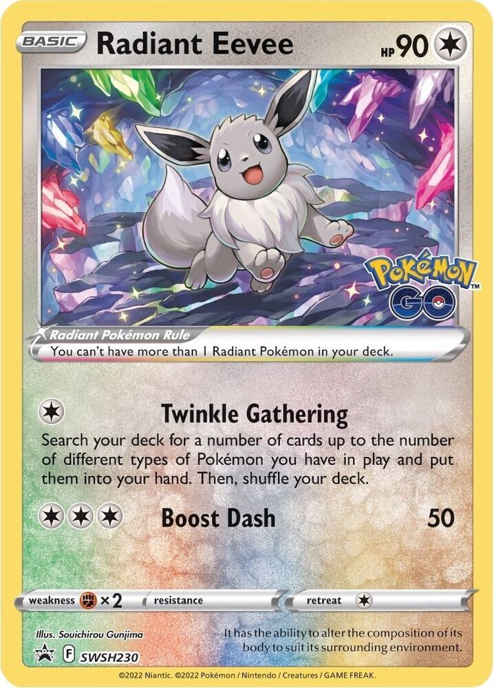 Radiant Eevee SWSH230 (SWSH: Sword & Shield Promo Cards)  - Holofoil | Good Games Cannington