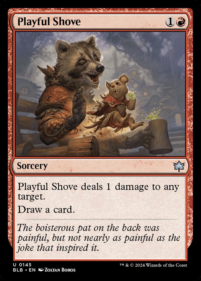 Playful Shove 145 (Bloomburrow)  - Foil | Good Games Cannington