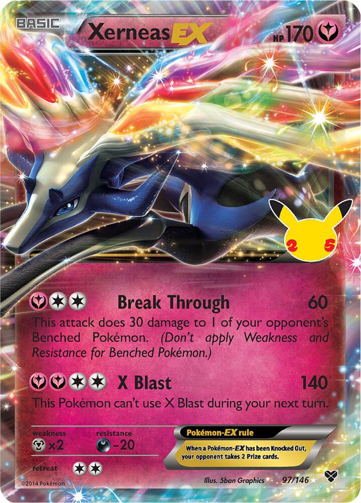 Xerneas EX 97/146 (Celebrations: Classic Collection)  - Holofoil | Good Games Cannington