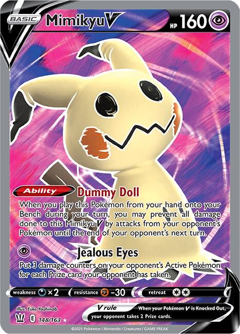 Mimikyu V Full Art 148/163 (SWSH05: Battle Styles)  - Holofoil | Good Games Cannington