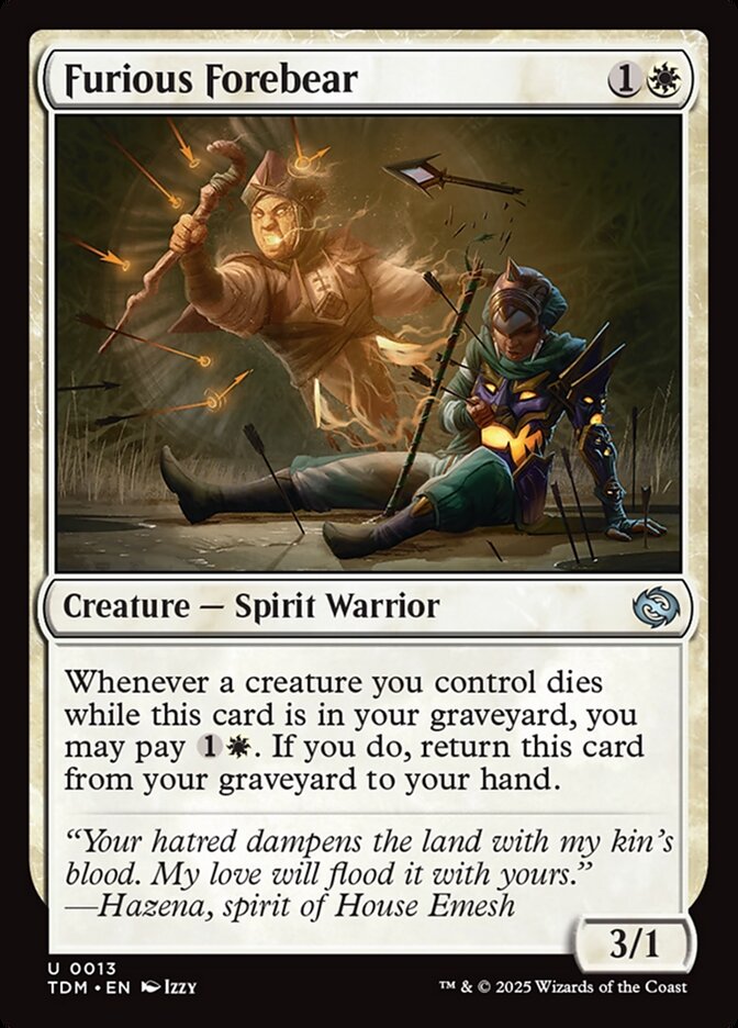 Furious Forebear 13 (Tarkir: Dragonstorm)  - Foil | Good Games Cannington