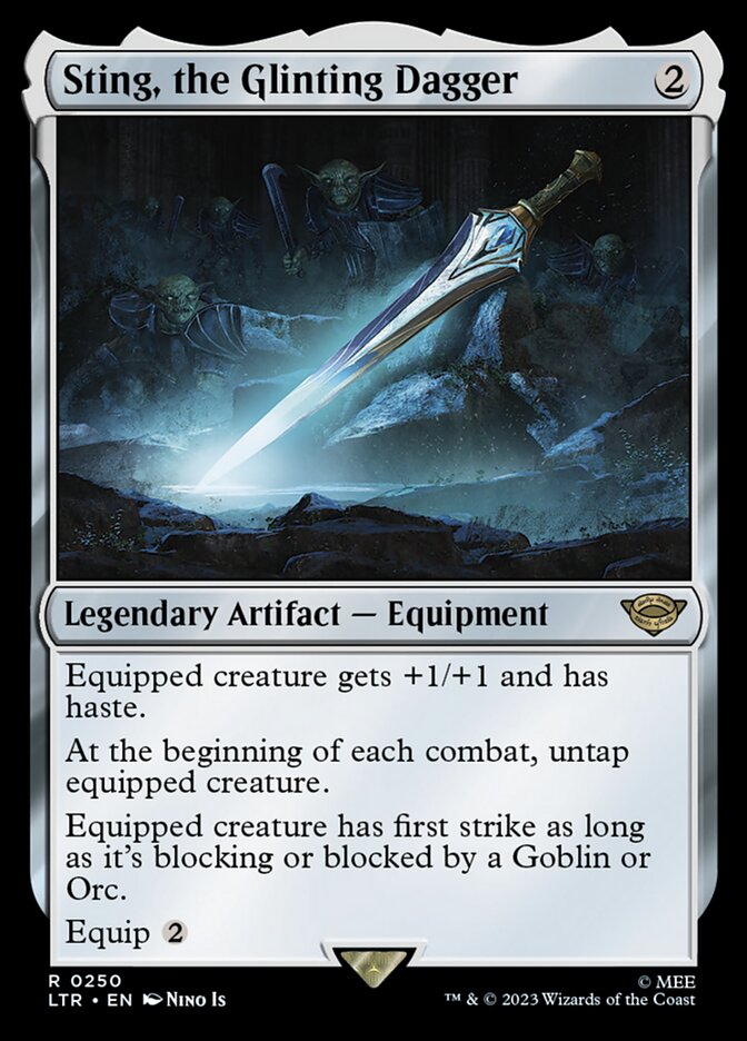 Sting, the Glinting Dagger 250/281 (Universes Beyond: The Lord of the Rings: Tales of Middle-earth)  | Good Games Cannington