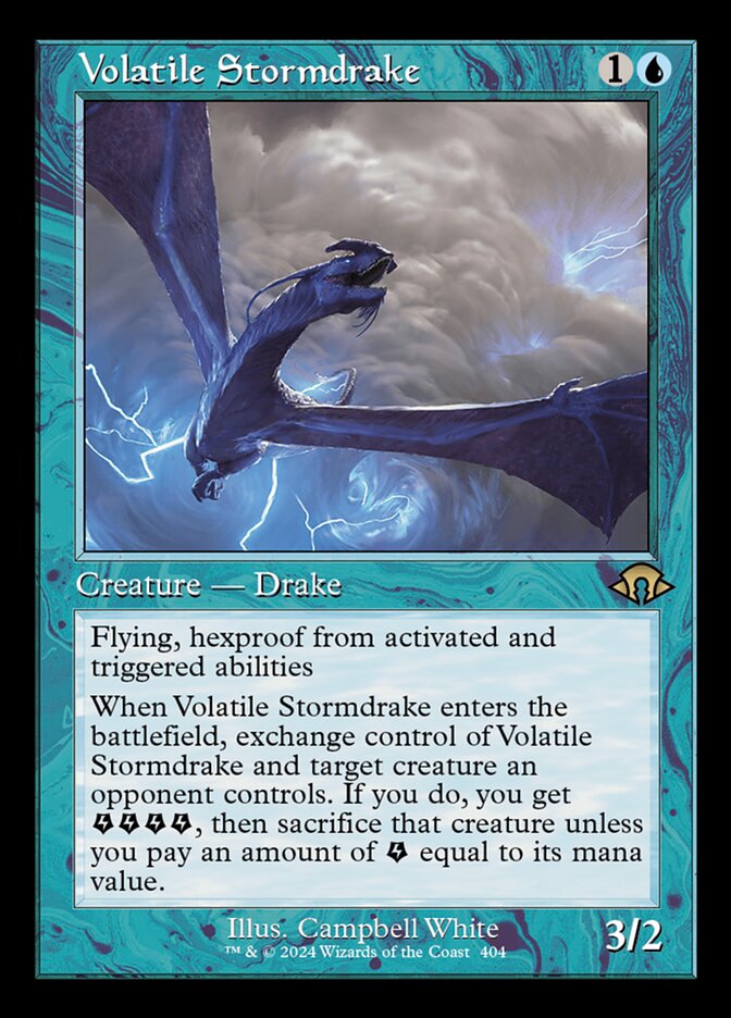 Volatile Stormdrake 404 (Modern Horizons 3)  - Retro Foil | Good Games Cannington