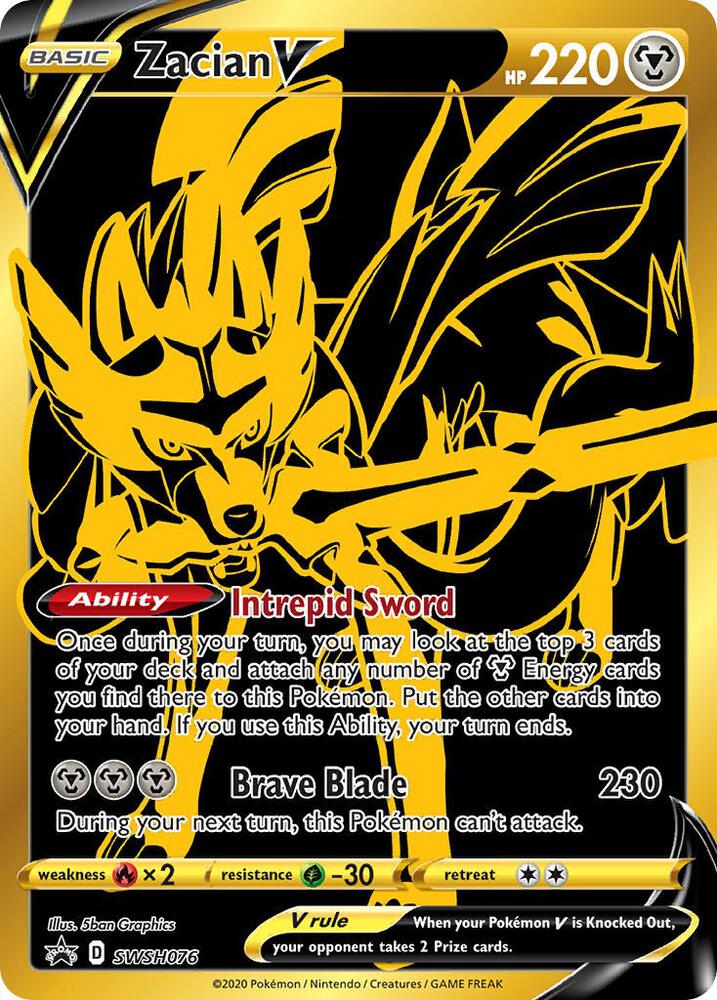 Zacian V SWSH076 (SWSH: Sword & Shield Promo Cards)  - Holofoil | Good Games Cannington
