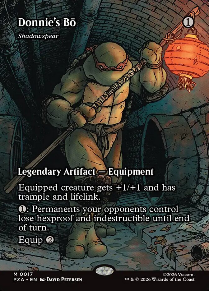 Donnies' Bō Shadowspear 17 (Teenage Mutant Ninja Turtles Source Material)  - Borderless Foil | Good Games Cannington