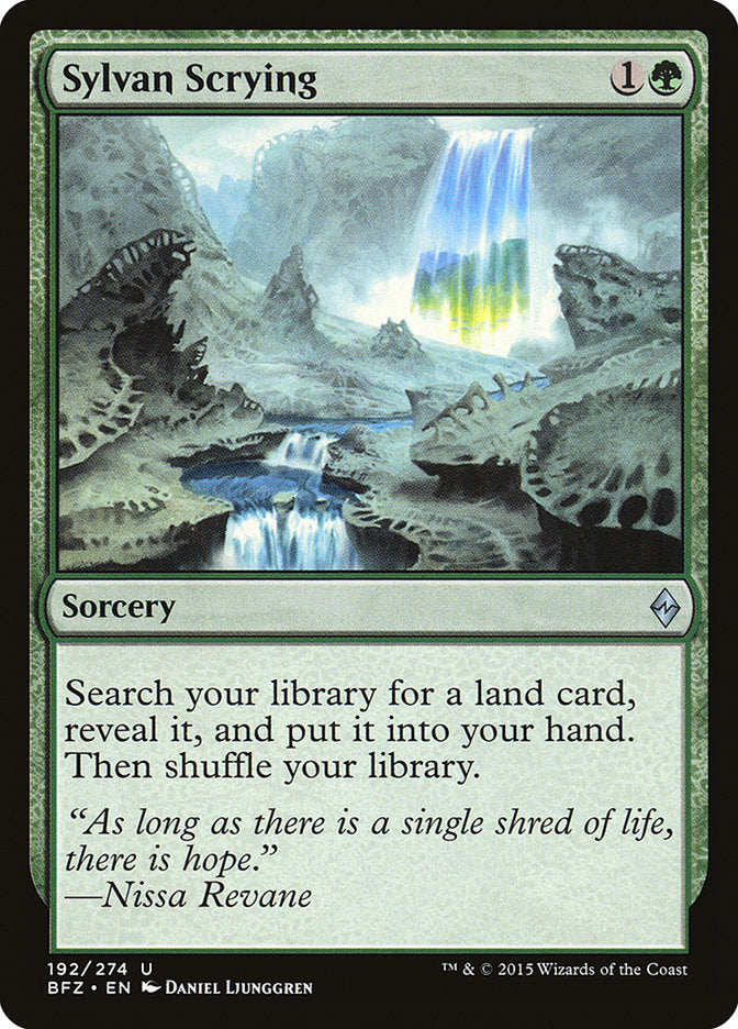 Sylvan Scrying 192 (Battle for Zendikar)  | Good Games Cannington