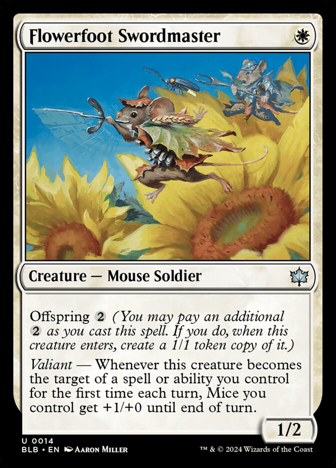 Flowerfoot Swordmaster 14 (Bloomburrow)  - Foil | Good Games Cannington