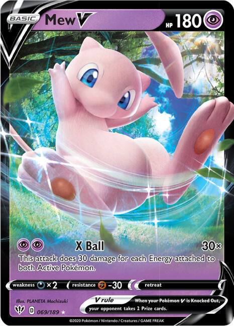 Mew V 069/189 (SWSH03: Darkness Ablaze)  - Holofoil | Good Games Cannington