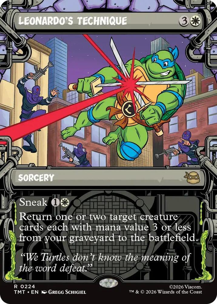 Leonardos Technique Showcase 224 (Teenage Mutant Ninja Turtles)  - Foil | Good Games Cannington