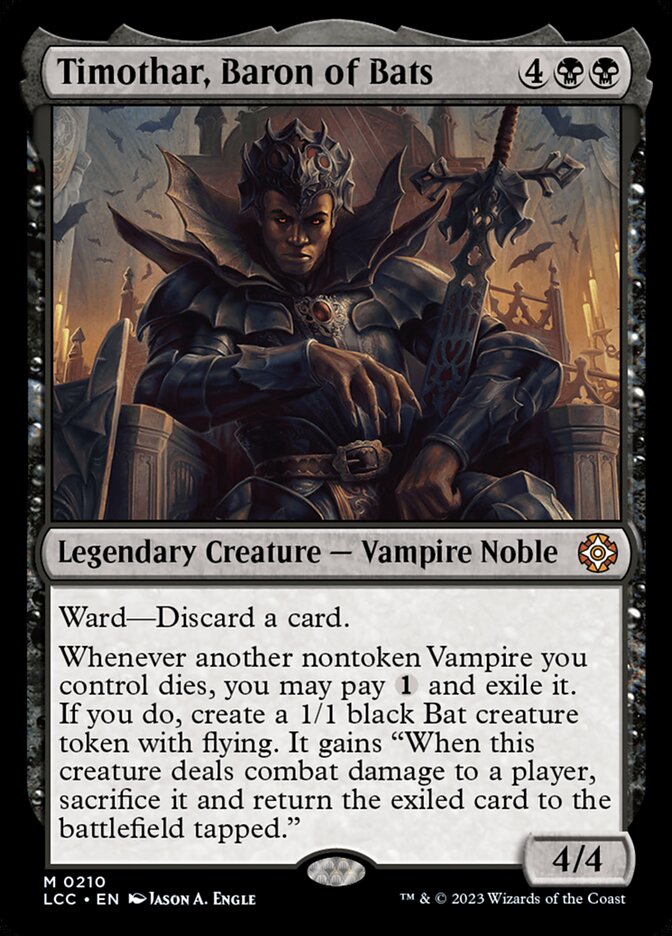 Timothar, Baron of Bats 210 (Commander: The Lost Caverns of Ixalan)  | Good Games Cannington