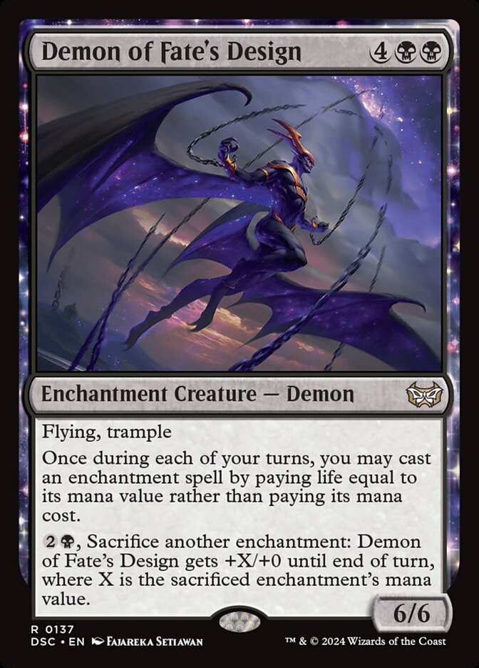 Demon of Fate's Design 137/40 (Commander: Duskmourn: House of Horror)  | Good Games Cannington