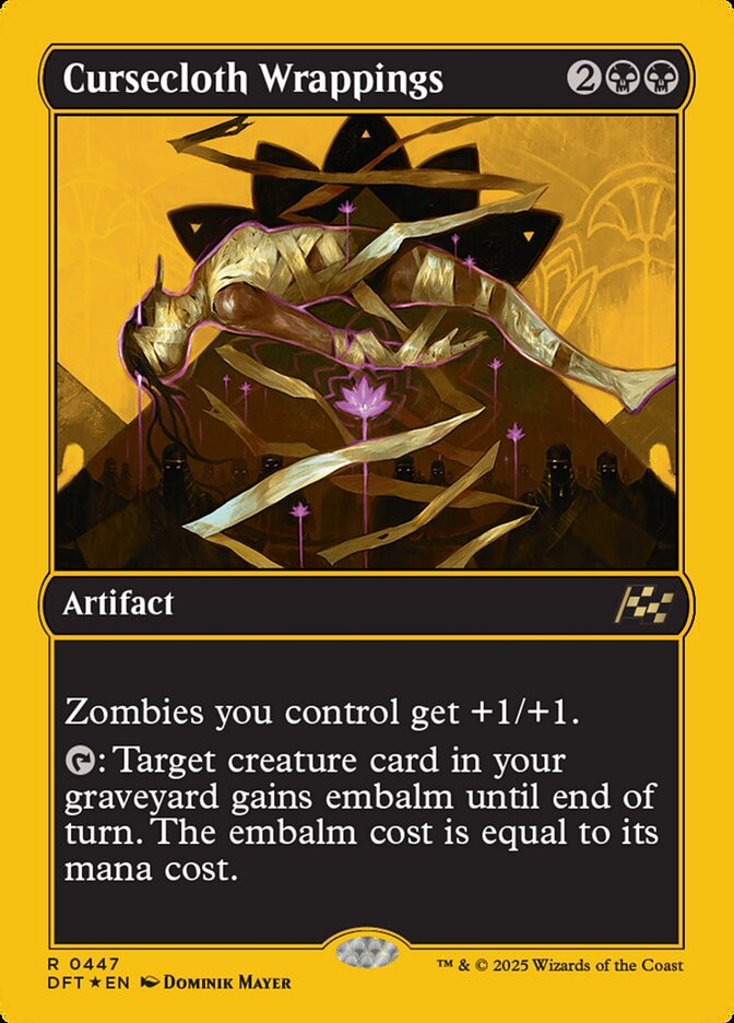 Cursecloth Wrappings 447/291 (Aetherdrift)  - First-Place Foil | Good Games Cannington