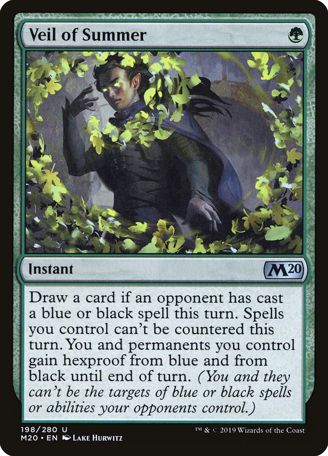 Veil of Summer 198 (Core Set 2020)  - Foil | Good Games Cannington