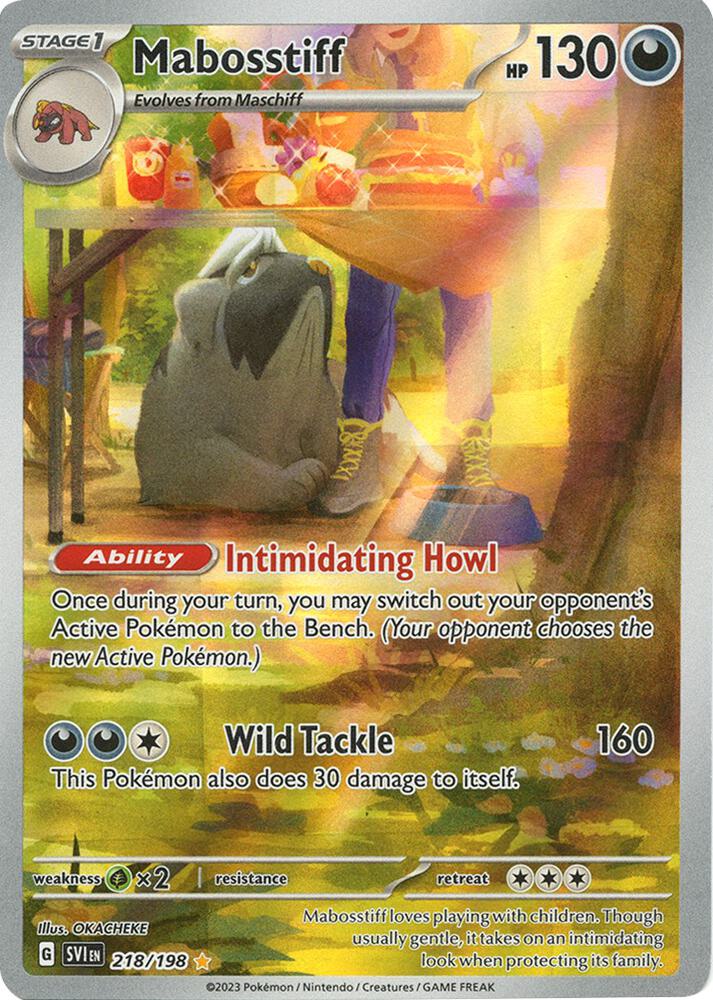 Mabosstiff 218/198 (SV01: Scarlet & Violet Base Set)  - Holofoil | Good Games Cannington