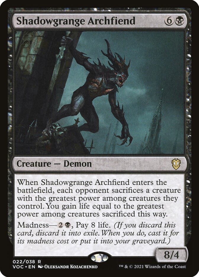 Shadowgrange Archfiend 22 (Commander: Innistrad: Crimson Vow)  | Good Games Cannington