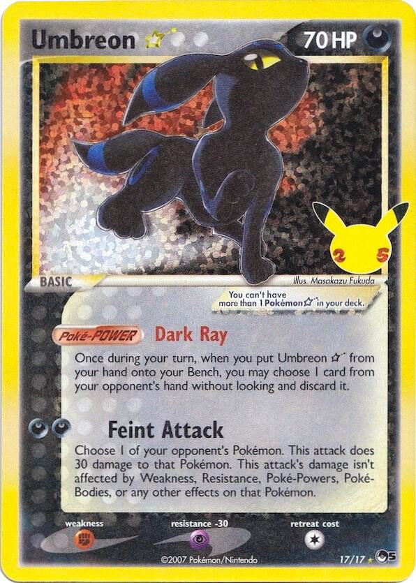 Umbreon Star 17/17 (Celebrations: Classic Collection)  - Holofoil | Good Games Cannington