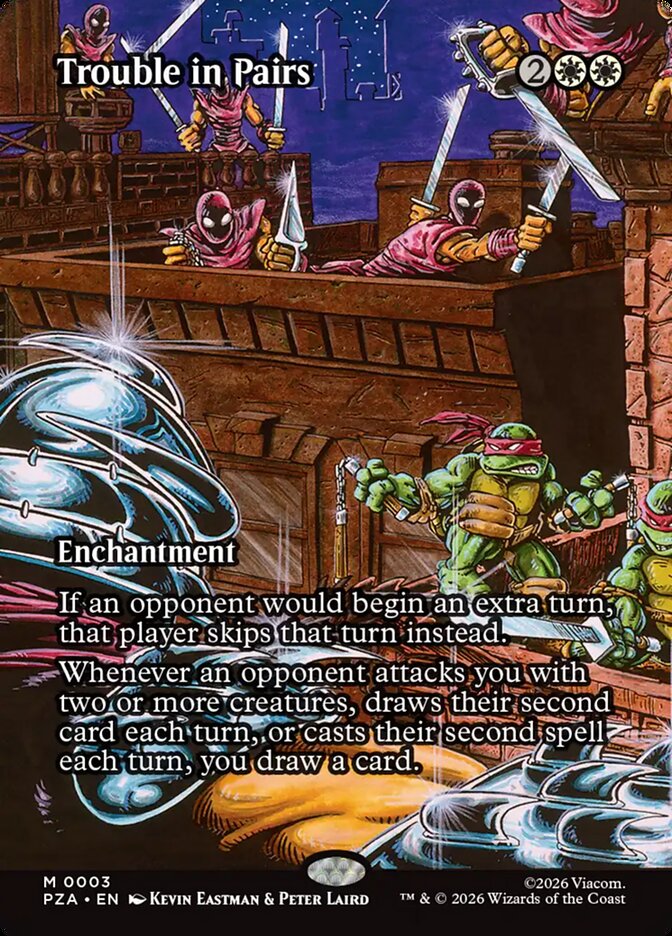 Trouble in Pairs 3/20 (Teenage Mutant Ninja Turtles Source Material)  - Borderless Foil | Good Games Cannington