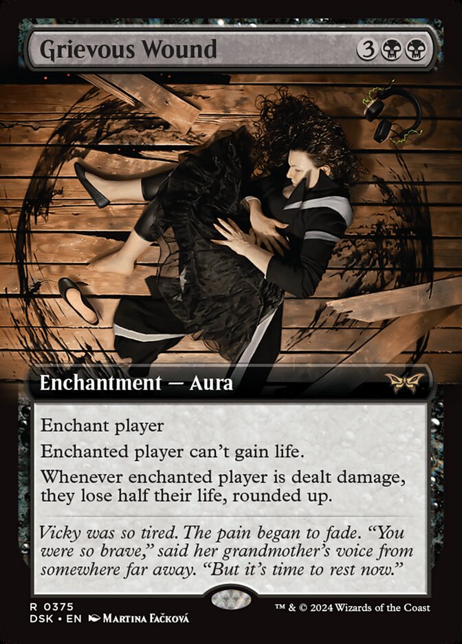 Grievous Wound 375 (Duskmourn: House of Horror)  - Extended Art | Good Games Cannington