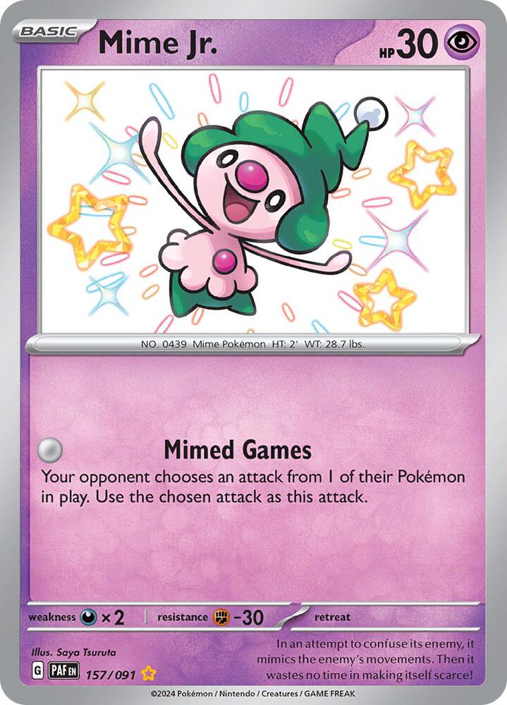Mime Jr. 157/091 (SV: Paldean Fates)  - Holofoil | Good Games Cannington
