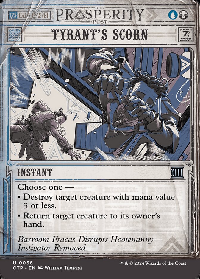 Tyrant's Scorn 56 (Outlaws of Thunder Junction: Breaking News)  - Foil | Good Games Cannington