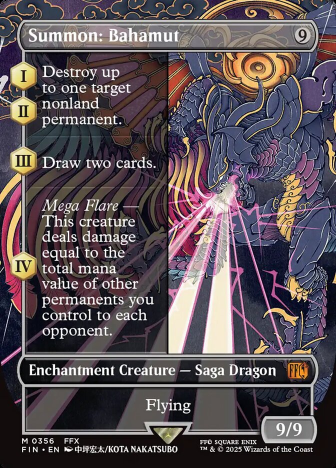 Summon: Bahamut 356 (FINAL FANTASY)  - Borderless Foil | Good Games Cannington