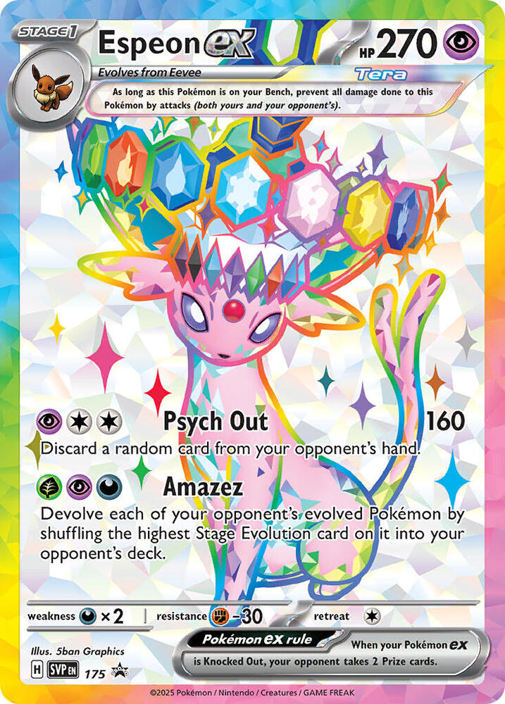 Espeon ex 175 SVP 175 (SV: Scarlet & Violet Promo Cards)  - Holofoil | Good Games Cannington